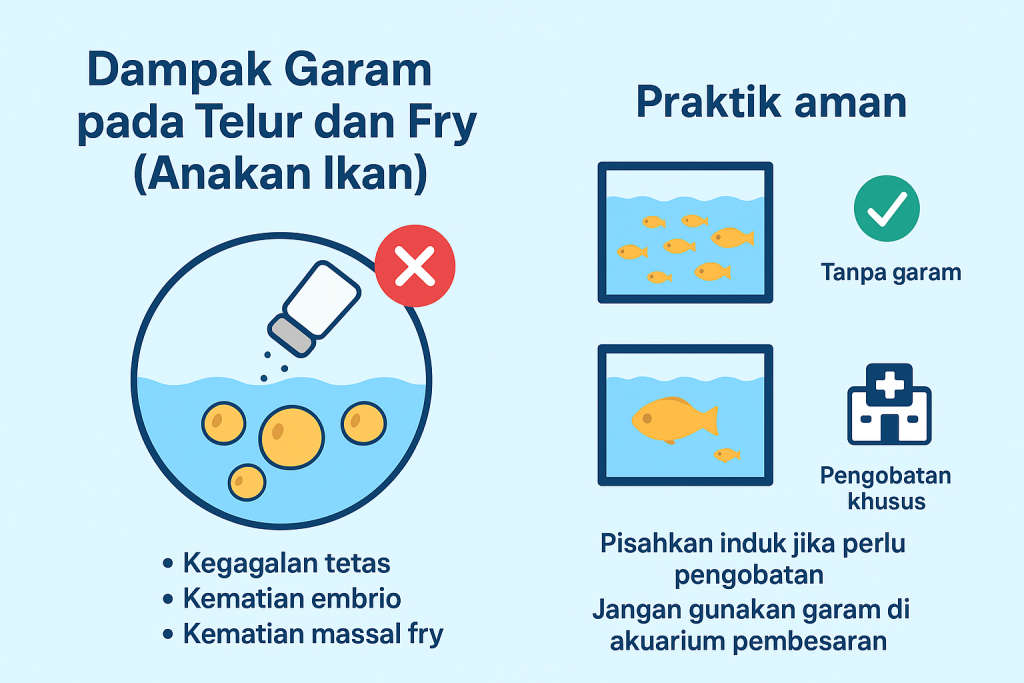 dampak garam ikan pada telur dan anakan ikan